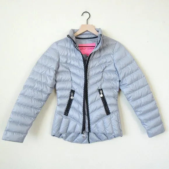 ⭐️BETSEY JOHNSON Lightweight Quilted Puffer Jacket Down Jacket SIZE- XS - Picture 10 of 15